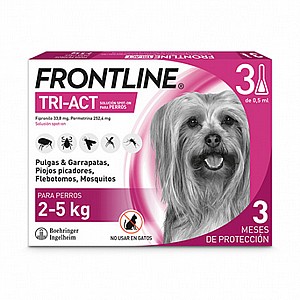 פרונטליין  טרי אקט  Frontline Tri Act  לכלבים מ2 עד 5 ק"ג פרונטליין  טרי אקט  Frontline Tri Act  לכלבים מ2 עד 5 ק"ג